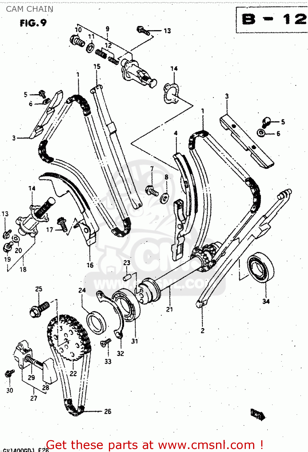 CAM CHAIN GV1400GC 1988 (J) (E01)