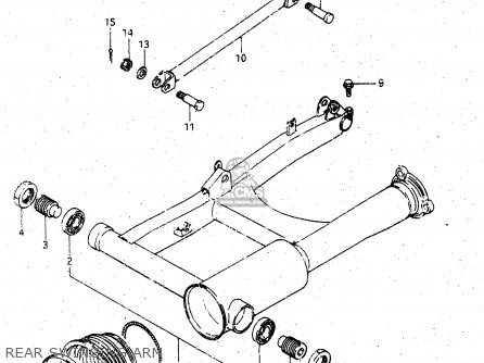 REAR SWINGING ARM - GV1400GC 1988 (J) (E01)