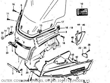 OUTER COWLING (MODEL G F.NO.104471~/MODEL H) - GV1400GC 1988 (J) (E01)