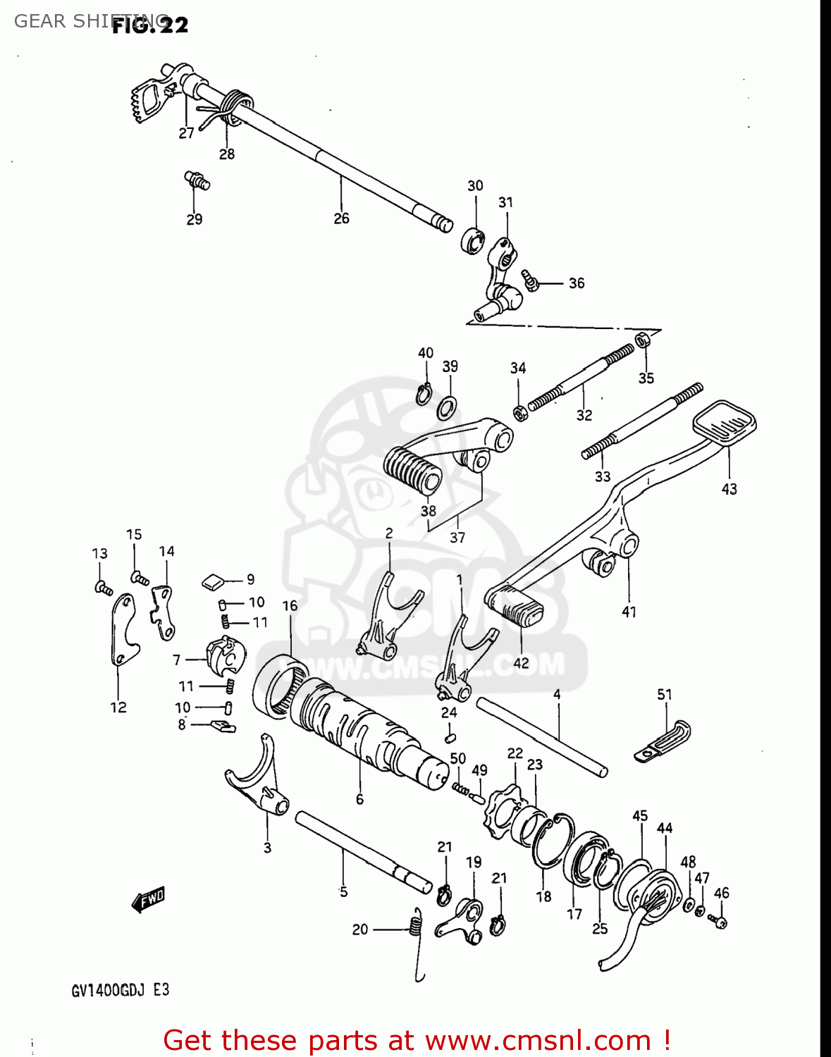 GEAR SHIFTING GV1400GC CAVALCADE 1986 (G) USA (E03)