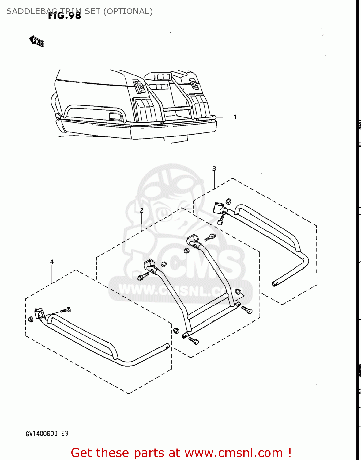 SADDLEBAG TRIM SET (OPTIONAL) GV1400GC CAVALCADE 1986 (G) USA (E03)