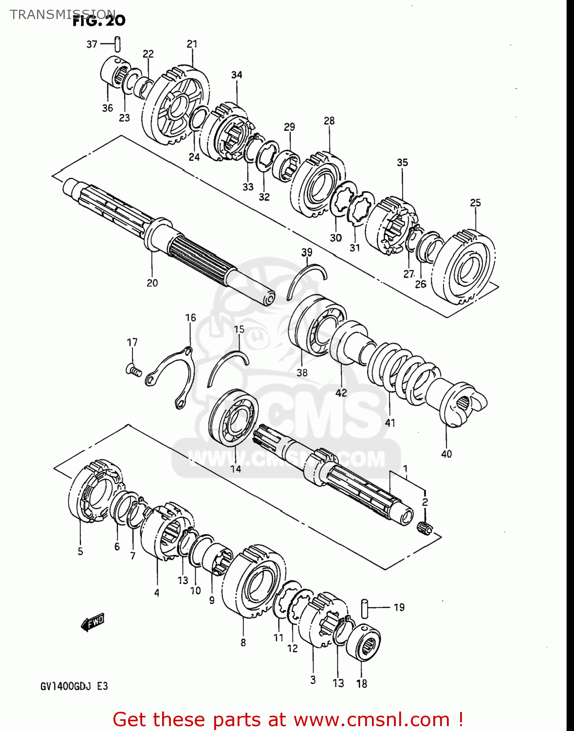 TRANSMISSION GV1400GC CAVALCADE 1986 (G) USA (E03)