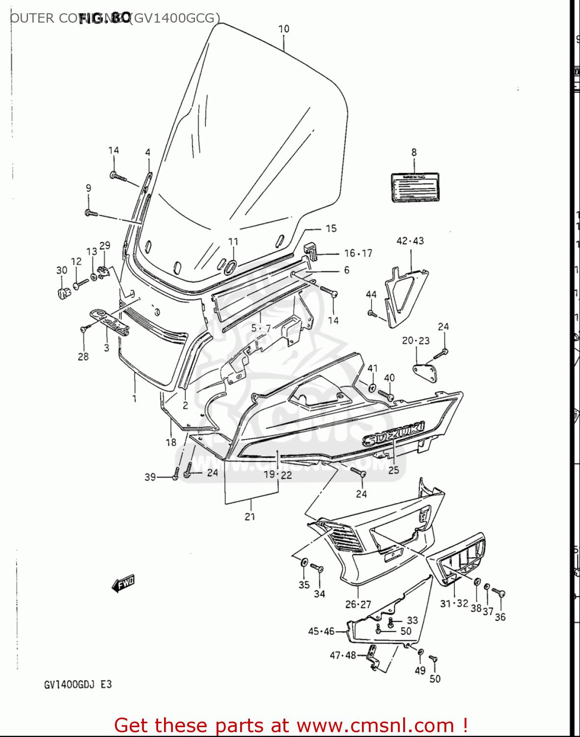OUTER COWLING (GV1400GCG) GV1400GC CAVALCADE 1986 (G) USA (E03)