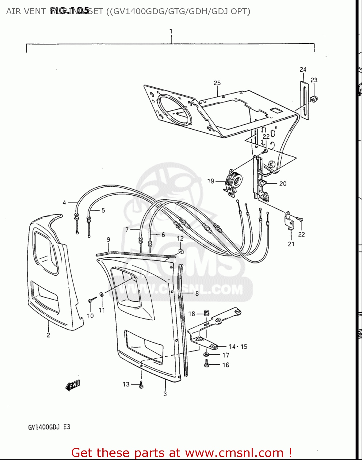 AIR VENT FAIRING SET ((GV1400GDG/GTG/GDH/GDJ OPT) GV1400GC CAVALCADE 1986 (G) USA (E03)