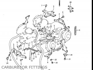 CARBURETOR FITTINGS - GV1400GC CAVALCADE 1986 (G) USA (E03)