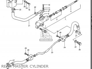 REAR MASTER CYLINDER - GV1400GC CAVALCADE 1986 (G) USA (E03)