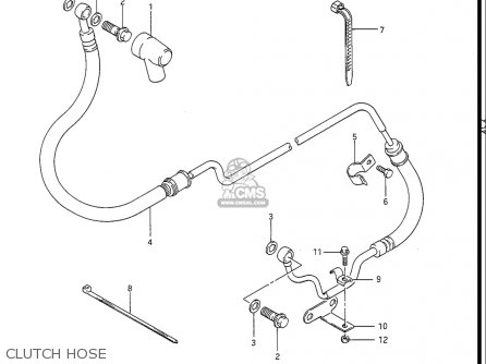 CLUTCH HOSE - GV1400GC CAVALCADE 1986 (G) USA (E03)