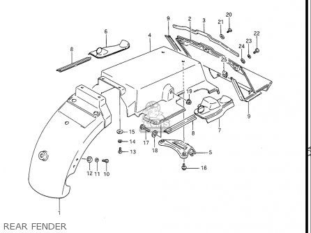 REAR FENDER - GV1400GC CAVALCADE 1986 (G) USA (E03)
