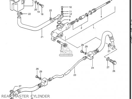 REAR MASTER CYLINDER - GV1400GC CAVALCADE 1986 (G) USA (E03)