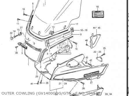 OUTER COWLING (GV1400GDG/GTG ~F.NO.104470) - GV1400GC CAVALCADE 1986 (G) USA (E03)