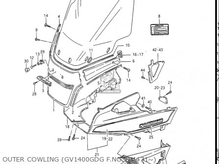 OUTER COWLING (GV1400GDG F.NO.104471~) - GV1400GC CAVALCADE 1986 (G) USA (E03)