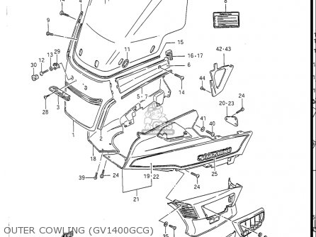 OUTER COWLING (GV1400GCG) - GV1400GC CAVALCADE 1986 (G) USA (E03)
