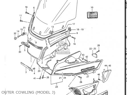 OUTER COWLING (MODEL J) - GV1400GC CAVALCADE 1986 (G) USA (E03)