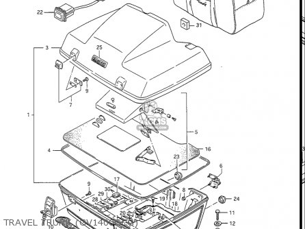 TRAVEL TRUNK (GV1400GCG) - GV1400GC CAVALCADE 1986 (G) USA (E03)