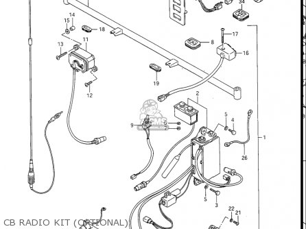 CB RADIO KIT (OPTIONAL) - GV1400GC CAVALCADE 1986 (G) USA (E03)