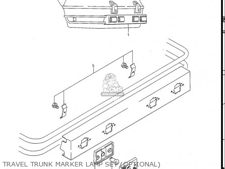 TRAVEL TRUNK MARKER LAMP SET (OPTIONAL) - GV1400GC CAVALCADE 1986 (G) USA (E03)