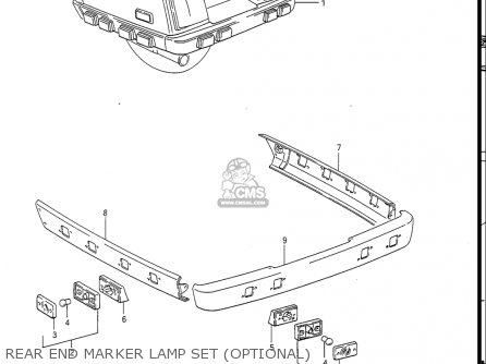 REAR END MARKER LAMP SET (OPTIONAL) - GV1400GC CAVALCADE 1986 (G) USA (E03)