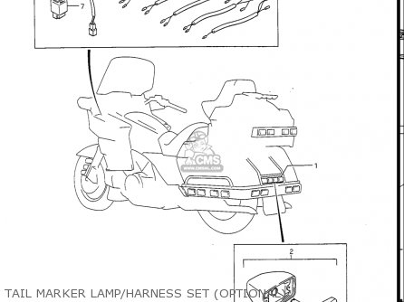 TAIL MARKER LAMP/HARNESS SET (OPTIONAL) - GV1400GC CAVALCADE 1986 (G) USA (E03)