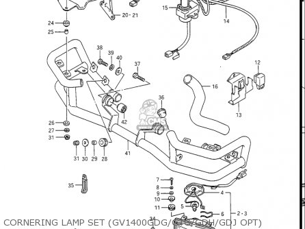 CORNERING LAMP SET (GV1400GDG/GTG/GDH/GDJ OPT) - GV1400GC CAVALCADE 1986 (G) USA (E03)