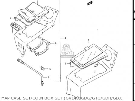 MAP CASE SET/COIN BOX SET (GV1400GDG/GTG/GDH/GDJ OPT) - GV1400GC CAVALCADE 1986 (G) USA (E03)