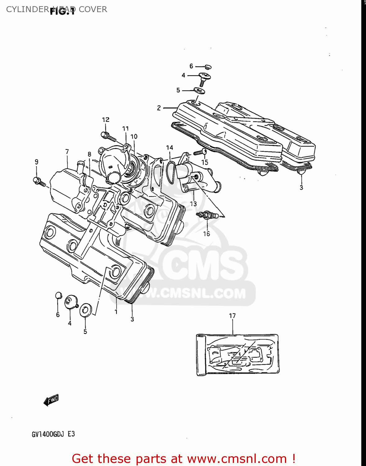 CYLINDER HEAD COVER GV1400GC CAVALCADE 1987 (H) USA (E03)
