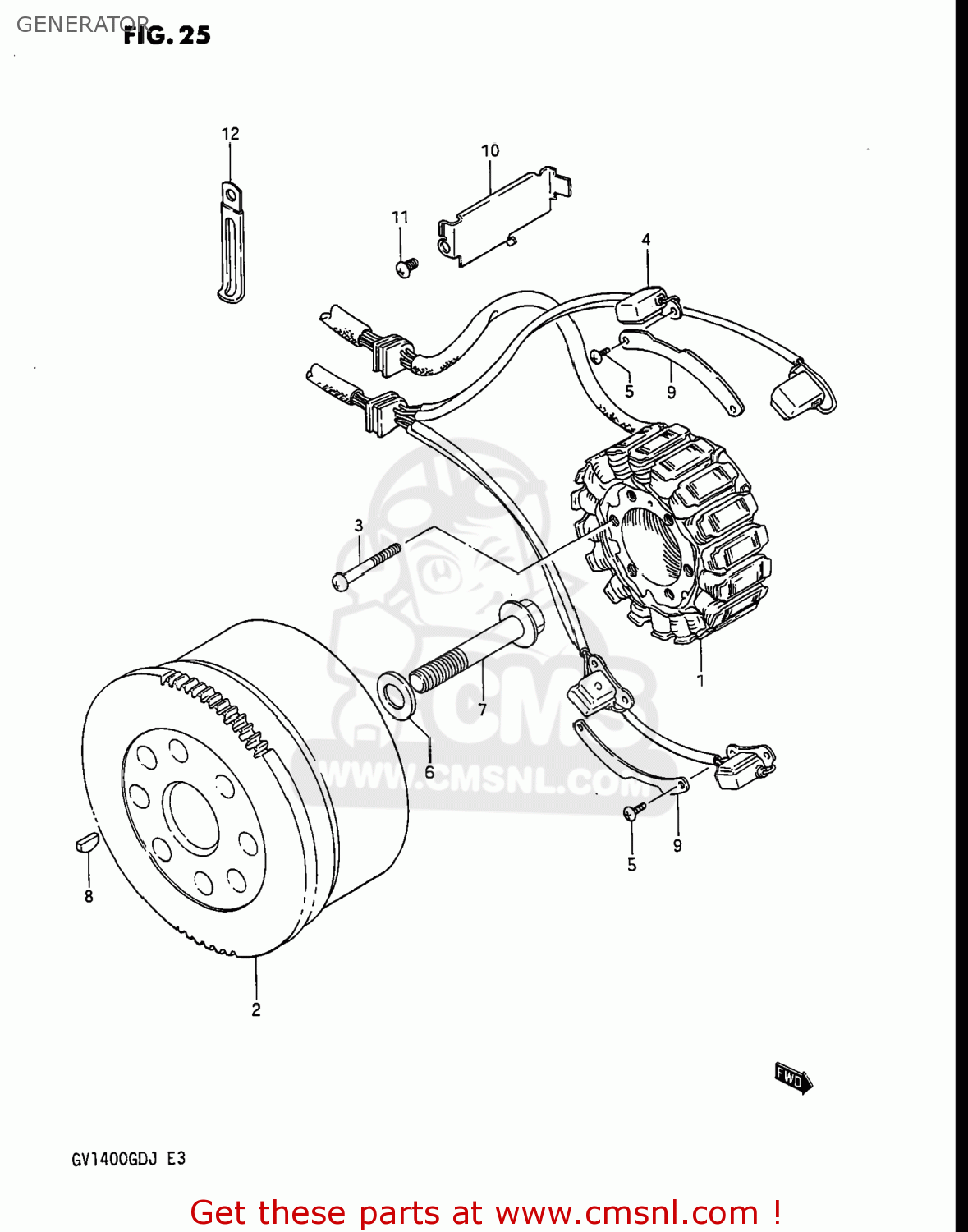 GENERATOR GV1400GC CAVALCADE 1987 (H) USA (E03)