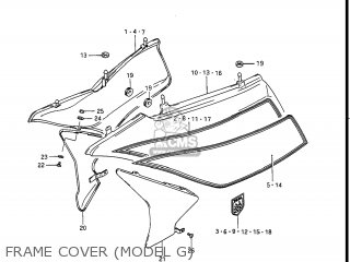 FRAME COVER (MODEL G) - GV1400GC CAVALCADE 1987 (H) USA (E03)