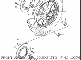 FRONT WHEEL (GV1400GDG/GTG ~F.NO.103764) - GV1400GC CAVALCADE 1987 (H) USA (E03)