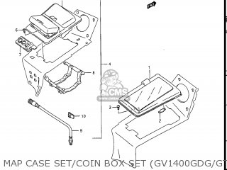 MAP CASE SET/COIN BOX SET (GV1400GDG/GTG/GDH/GDJ OPT) - GV1400GC CAVALCADE 1987 (H) USA (E03)