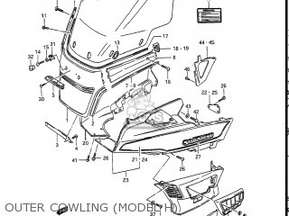 OUTER COWLING (MODEL H) - GV1400GC CAVALCADE 1987 (H) USA (E03)