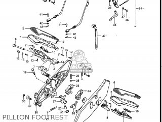 PILLION FOOTREST - GV1400GC CAVALCADE 1987 (H) USA (E03)