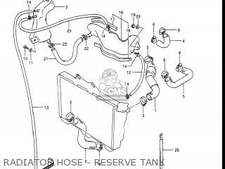 RADIATOR HOSE - RESERVE TANK - GV1400GC CAVALCADE 1987 (H) USA (E03)