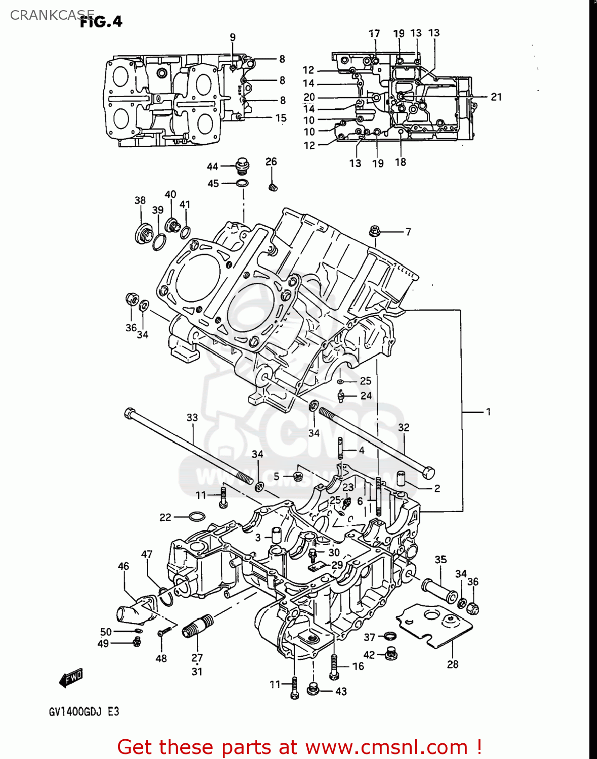 CRANKCASE GV1400GC CAVALCADE 1988 (J) USA (E03)