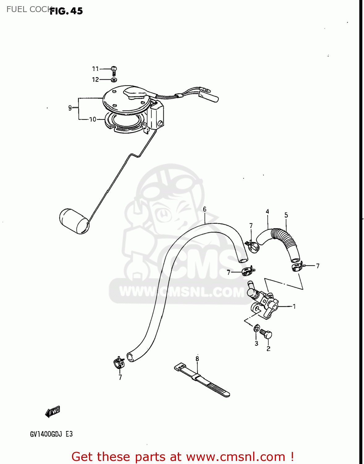 FUEL COCK GV1400GC CAVALCADE 1988 (J) USA (E03)