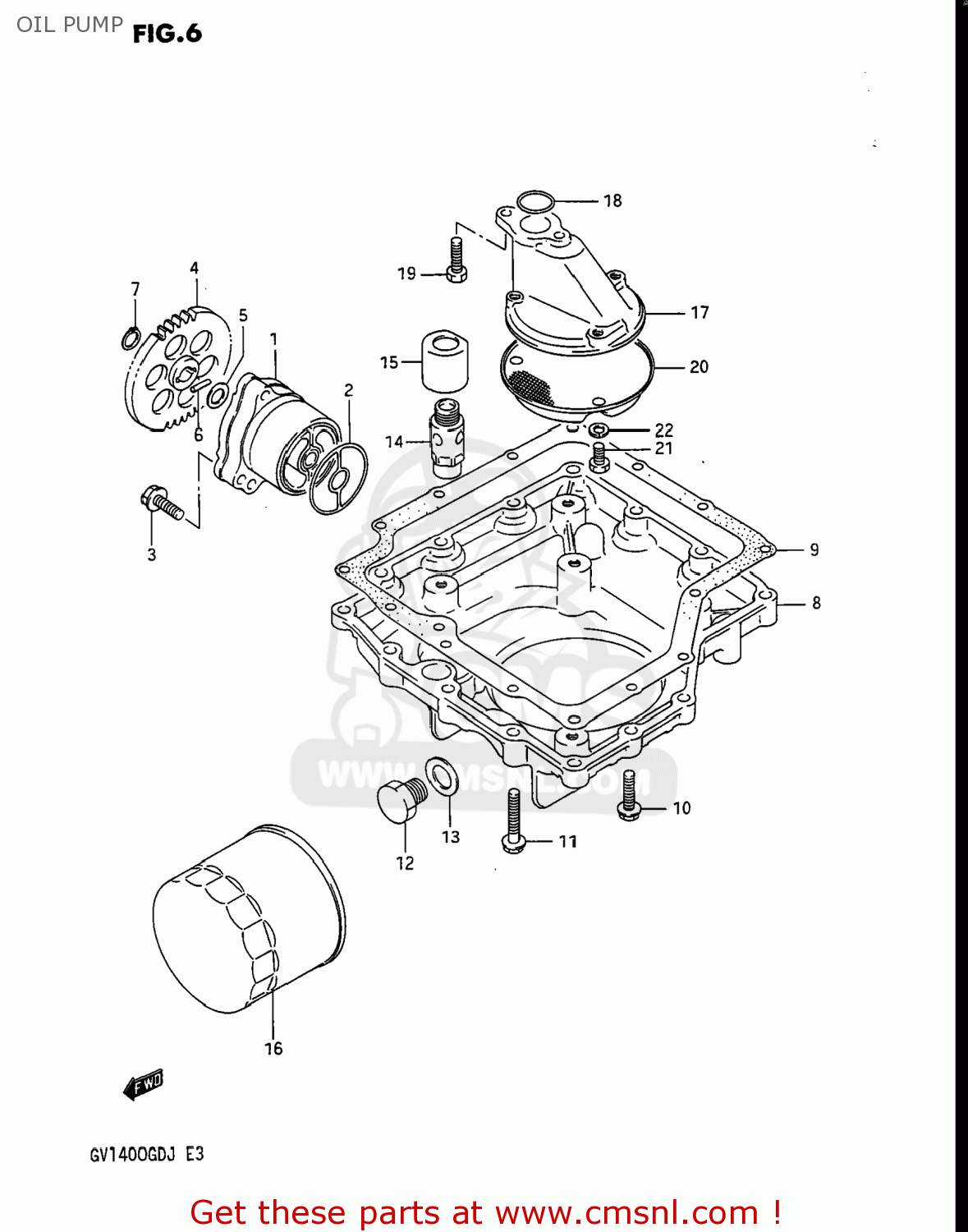 OIL PUMP GV1400GC CAVALCADE 1988 (J) USA (E03)