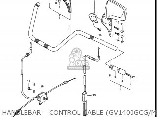 HANDLEBAR - CONTROL CABLE (GV1400GCG/MODEL H/J) - GV1400GC CAVALCADE 1988 (J) USA (E03)