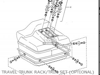 TRAVEL TRUNK RACK/TRIM SET (OPTIONAL) - GV1400GC CAVALCADE 1988 (J) USA (E03)