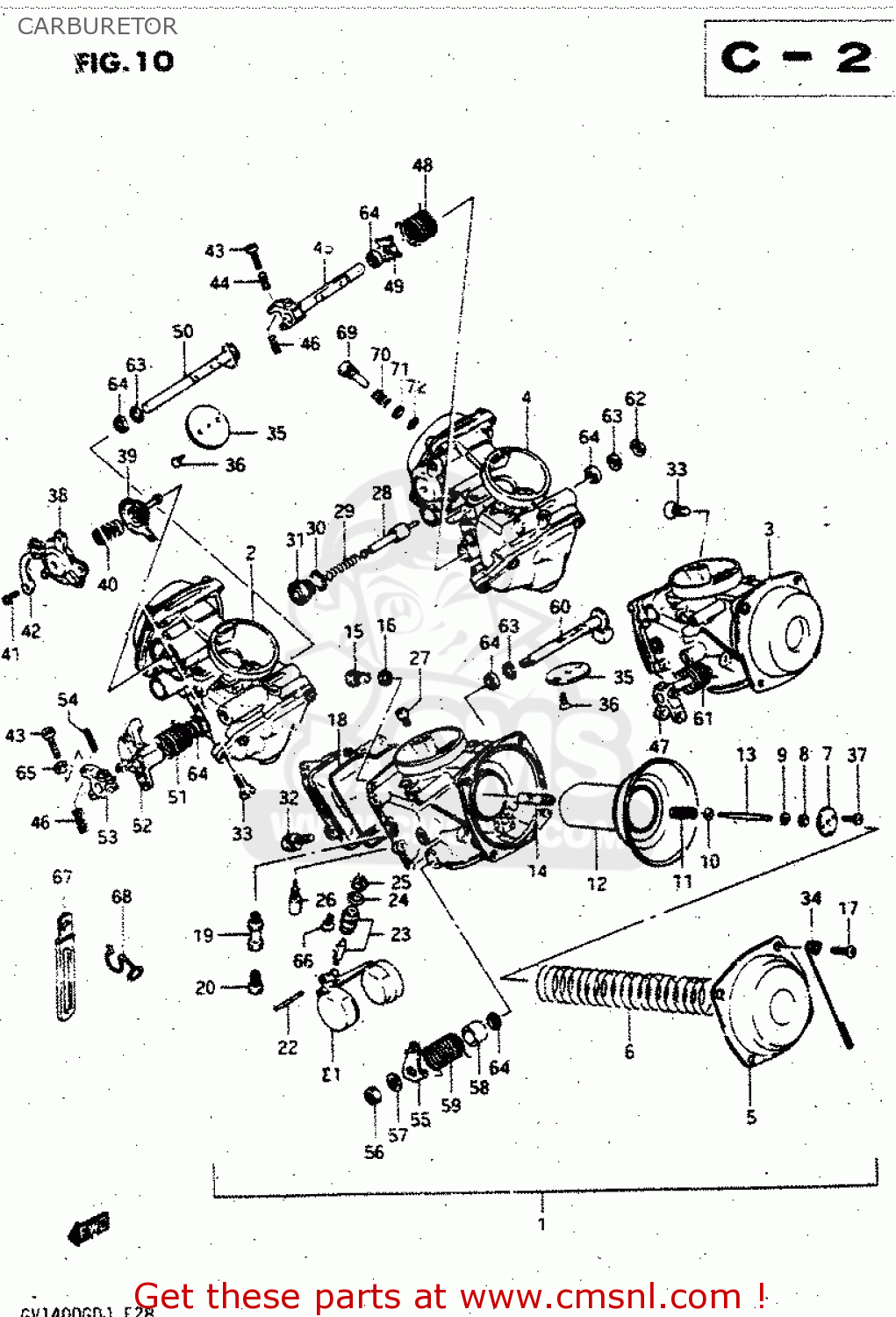 CARBURETOR GV1400GD 1986 (G) (E01)