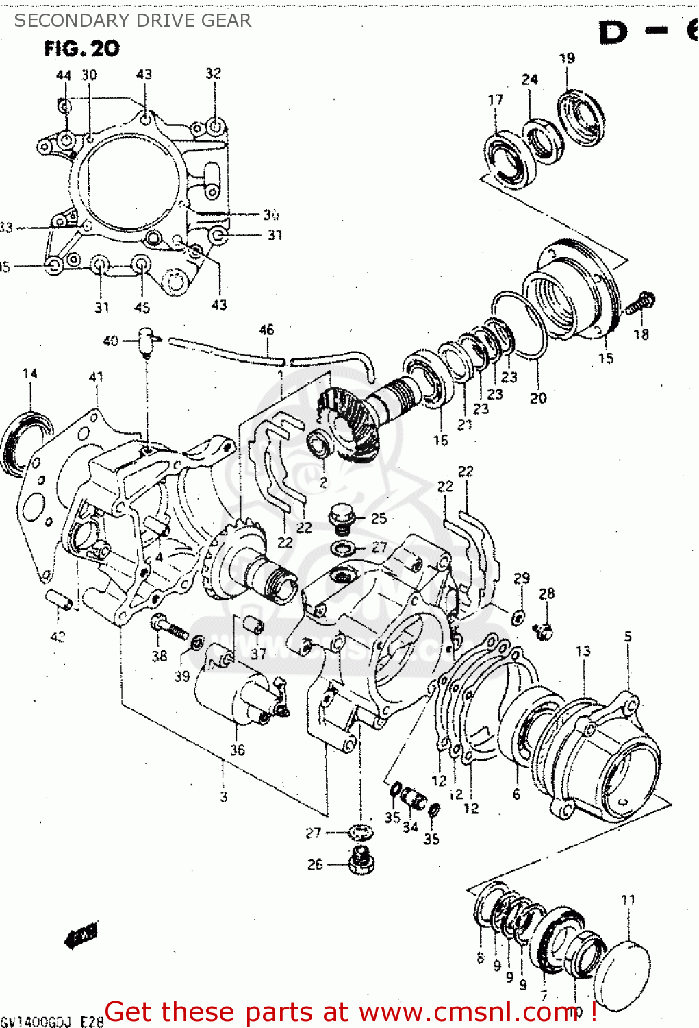 SECONDARY DRIVE GEAR GV1400GD 1986 (G) (E01)