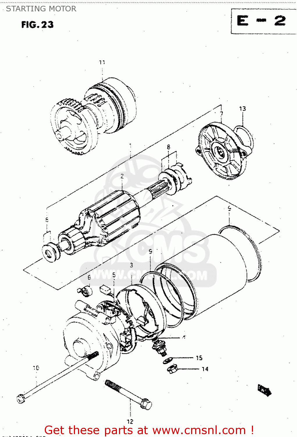 STARTING MOTOR GV1400GD 1986 (G) (E01)