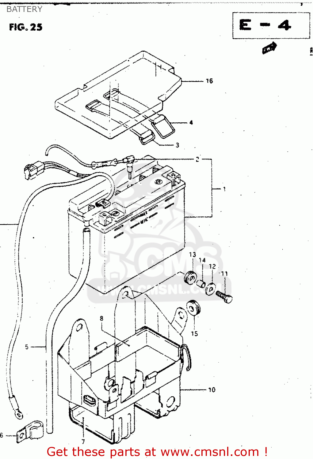 BATTERY GV1400GD 1986 (G) (E01)