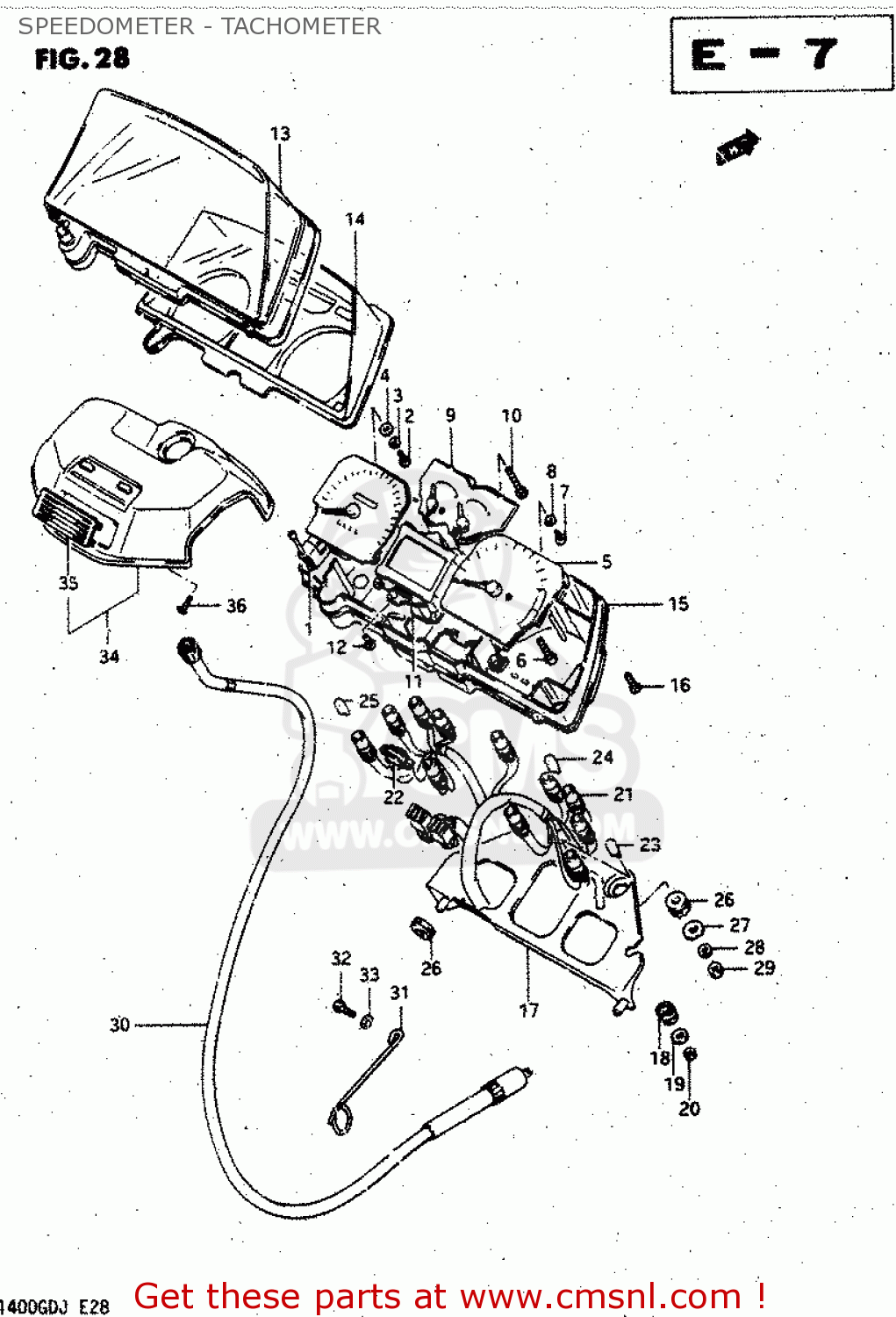SPEEDOMETER - TACHOMETER GV1400GD 1986 (G) (E01)