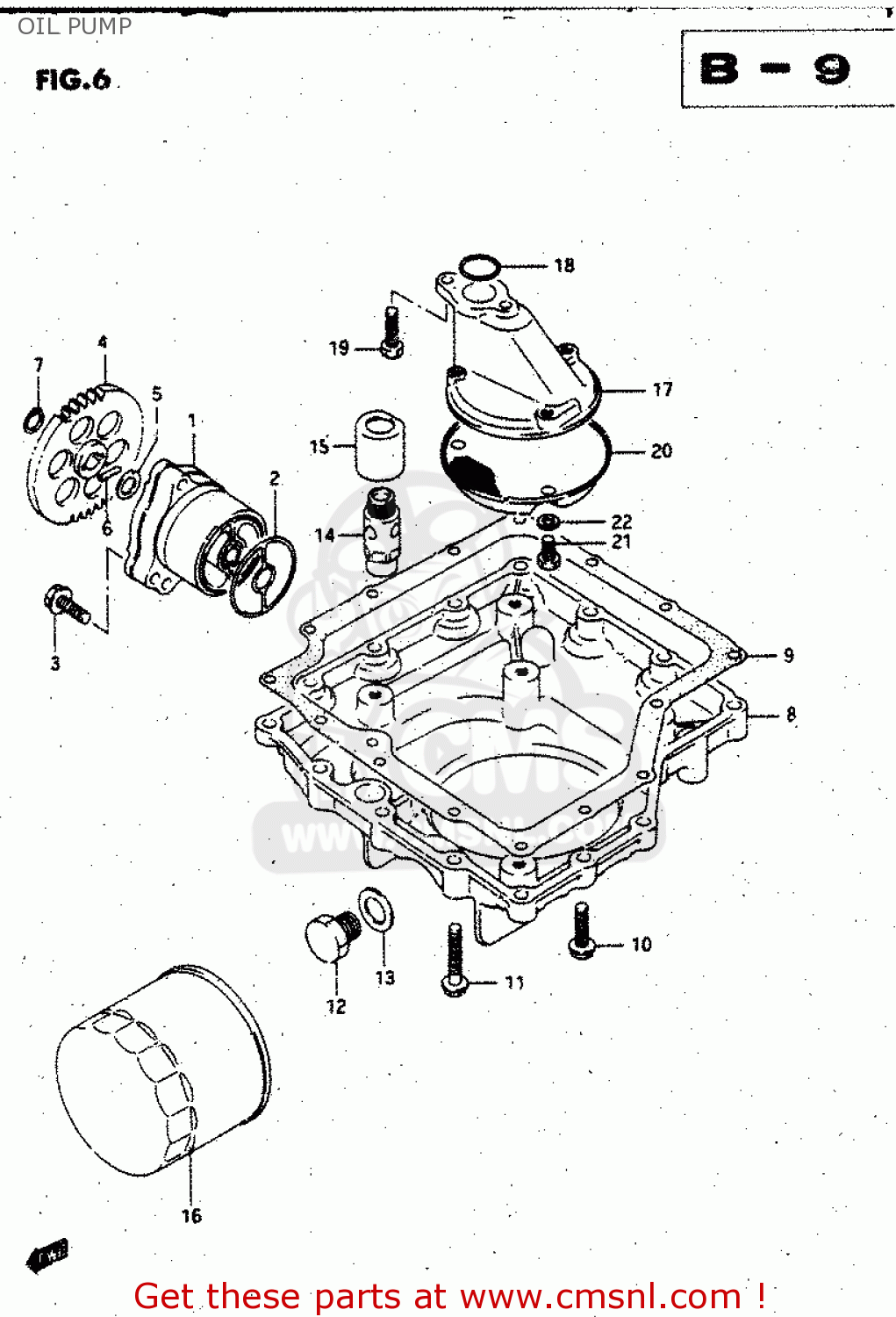 OIL PUMP GV1400GD 1986 (G) (E01)
