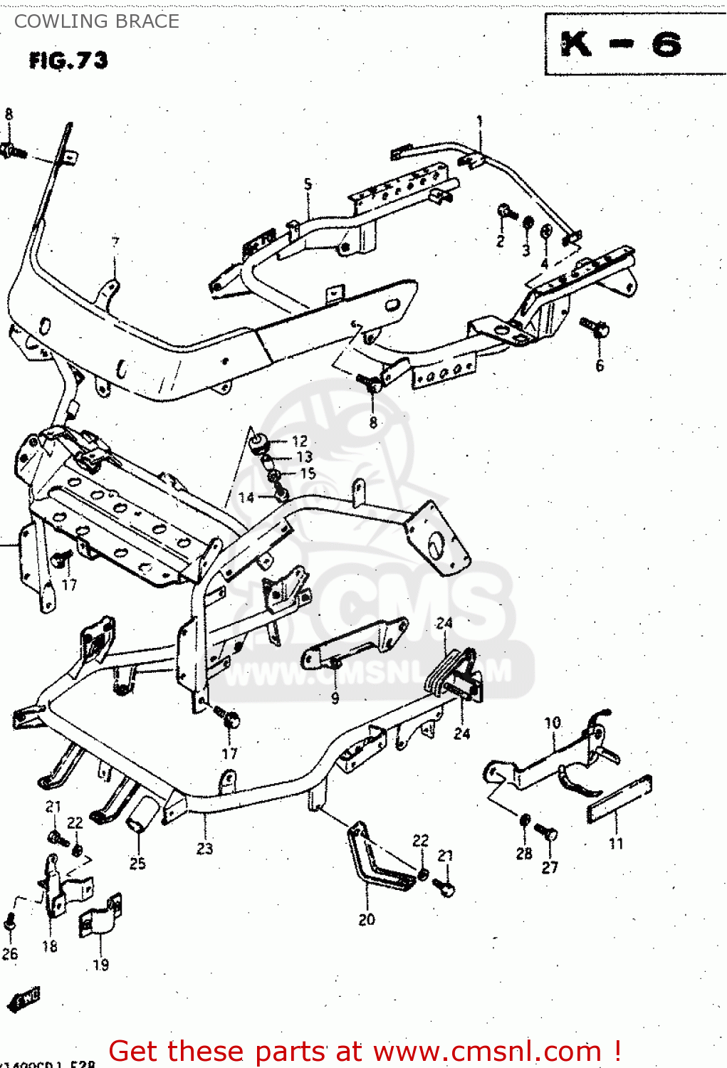 COWLING BRACE GV1400GD 1986 (G) (E01)