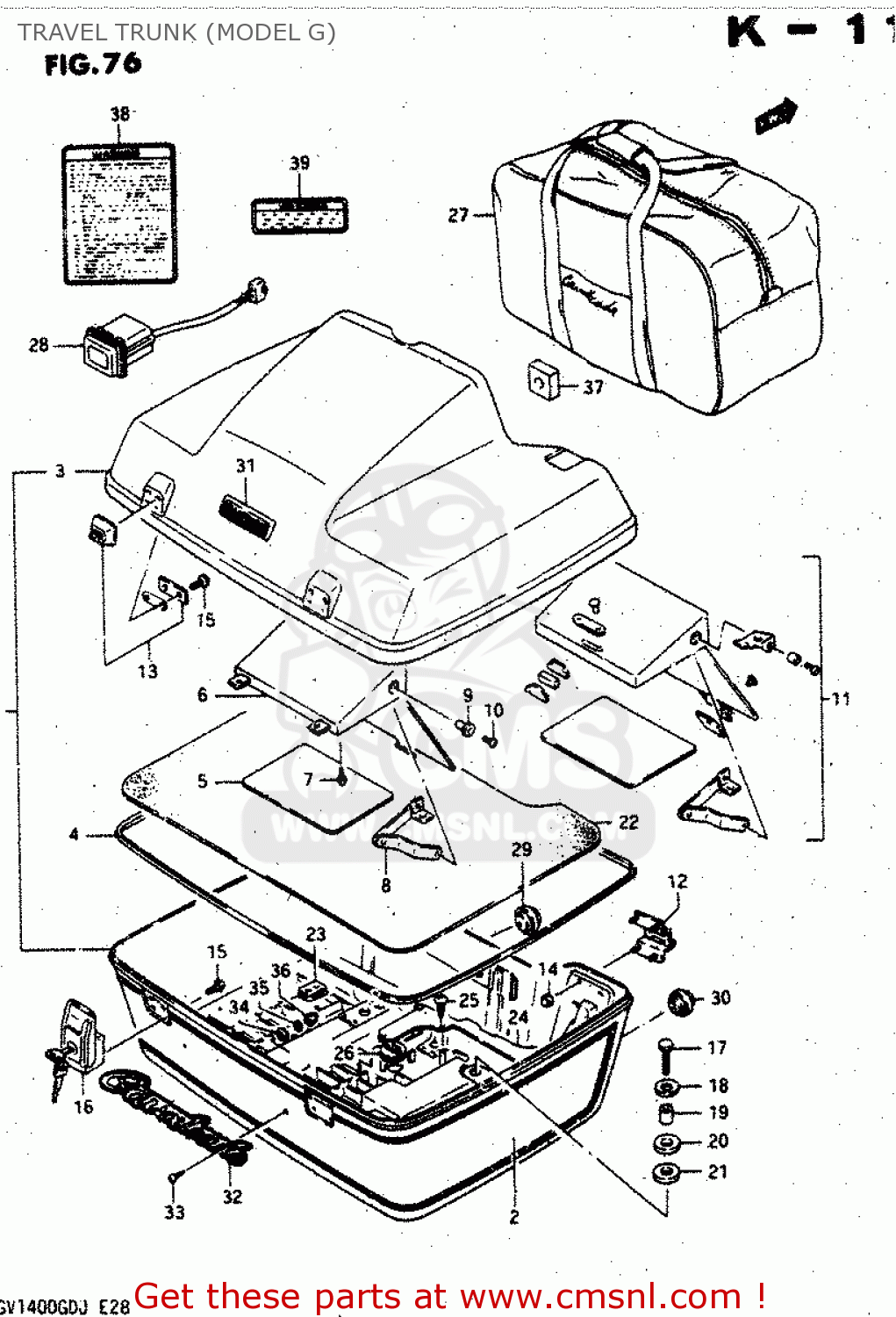 TRAVEL TRUNK (MODEL G) GV1400GD 1986 (G) (E01)