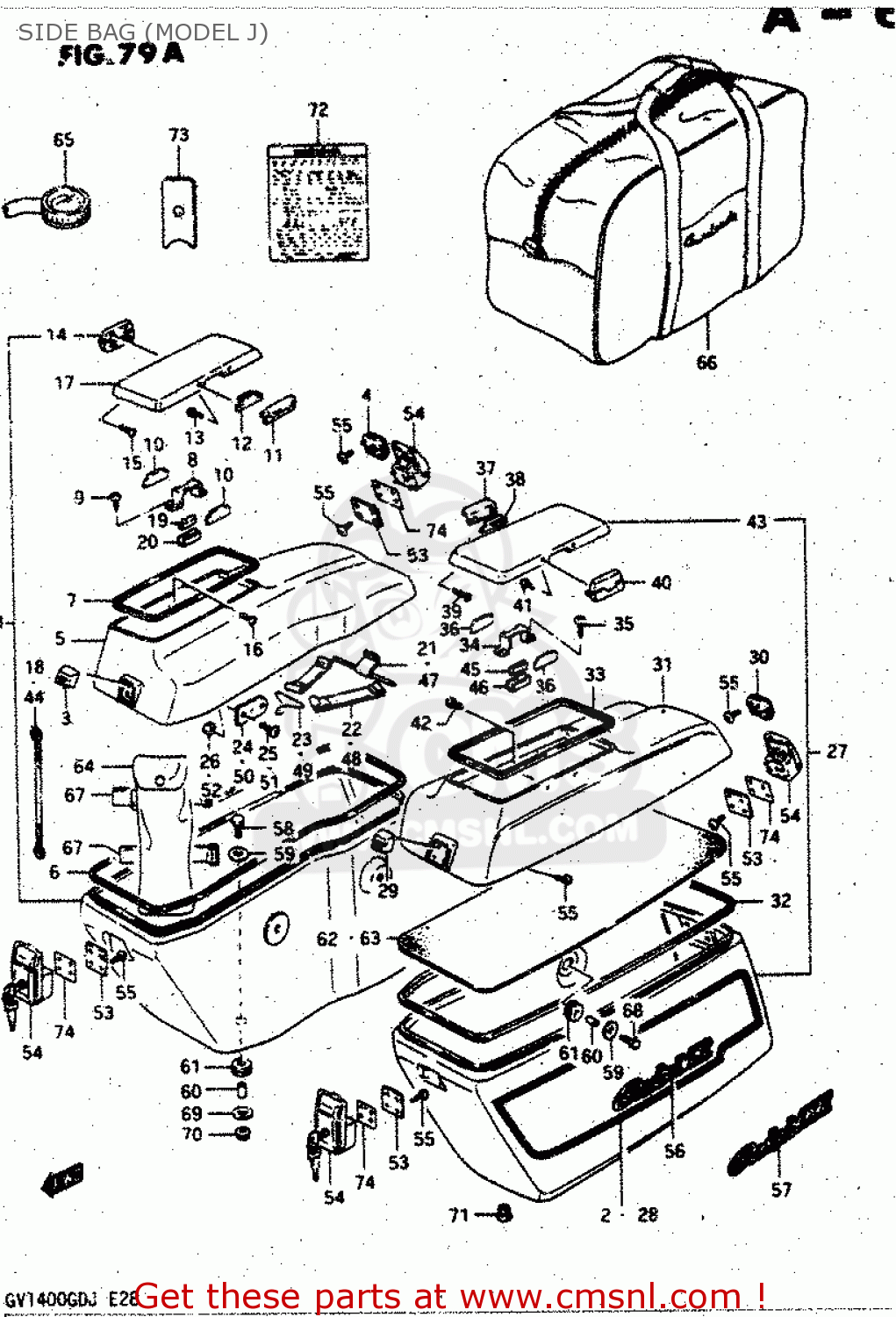 SIDE BAG (MODEL J) GV1400GD 1986 (G) (E01)