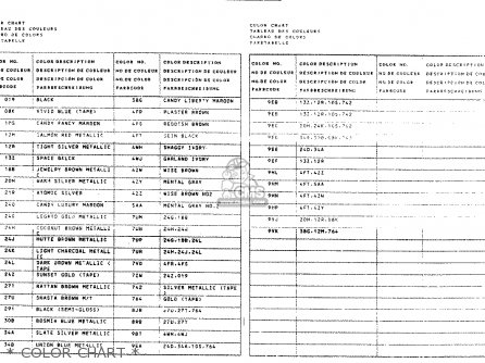* COLOR CHART * - GV1400GD 1986 (G) (E01)