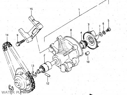 WATER PUMP - GV1400GD 1986 (G) (E01)