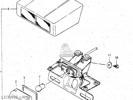 LICENSE LAMP - GV1400GD 1986 (G) (E01)