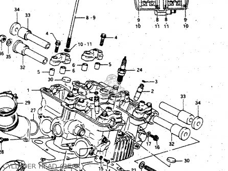 CYLINDER HEAD (REAR) - GV1400GD 1986 (G) (E01)